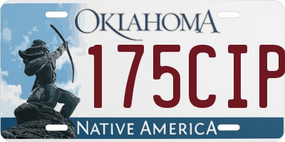 OK license plate 175CIP