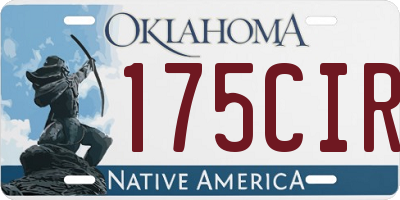 OK license plate 175CIR