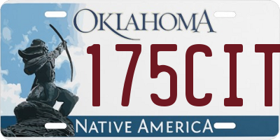 OK license plate 175CIT
