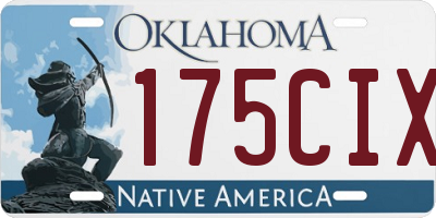 OK license plate 175CIX