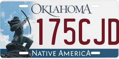 OK license plate 175CJD