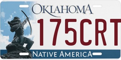 OK license plate 175CRT