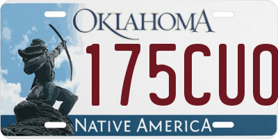 OK license plate 175CUO