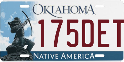 OK license plate 175DET