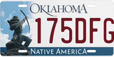OK license plate 175DFG