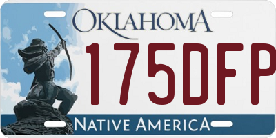 OK license plate 175DFP