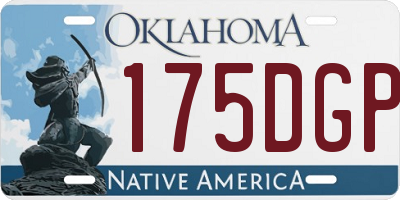OK license plate 175DGP