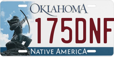 OK license plate 175DNF