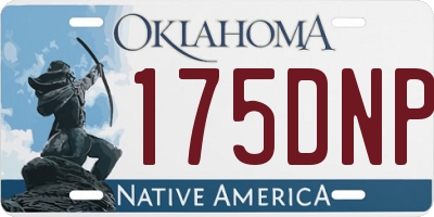 OK license plate 175DNP