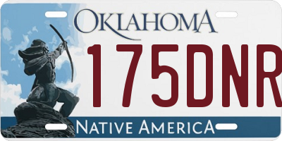 OK license plate 175DNR