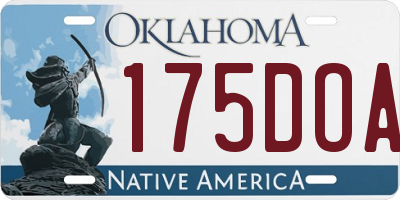 OK license plate 175DOA