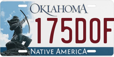 OK license plate 175DOF