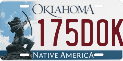 OK license plate 175DOK
