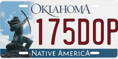 OK license plate 175DOP