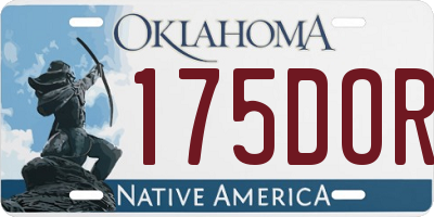 OK license plate 175DOR