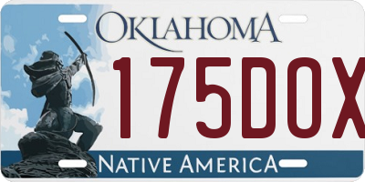 OK license plate 175DOX