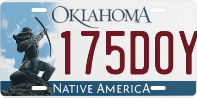 OK license plate 175DOY
