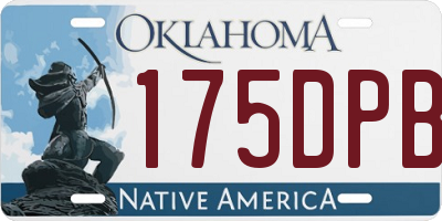 OK license plate 175DPB
