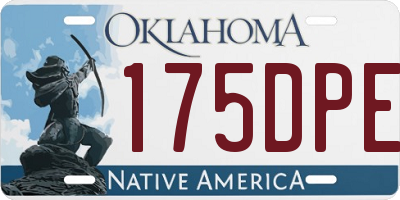 OK license plate 175DPE