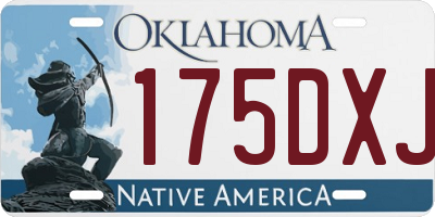 OK license plate 175DXJ