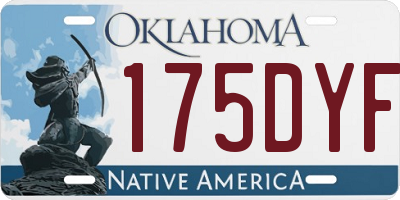 OK license plate 175DYF