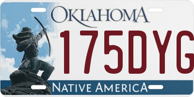 OK license plate 175DYG