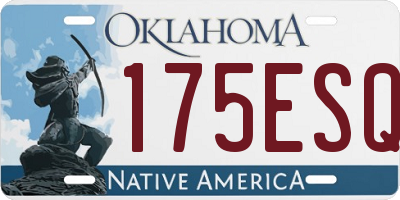 OK license plate 175ESQ