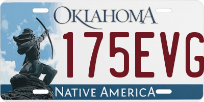 OK license plate 175EVG