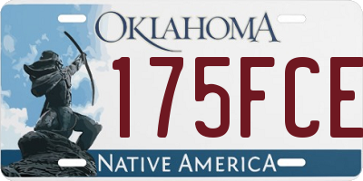 OK license plate 175FCE