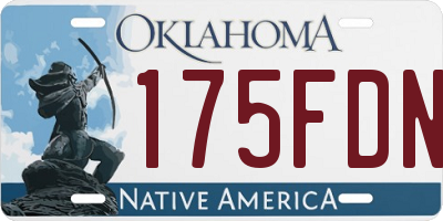 OK license plate 175FDN