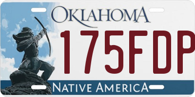 OK license plate 175FDP