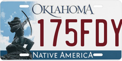 OK license plate 175FDY