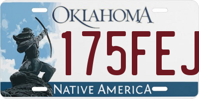 OK license plate 175FEJ