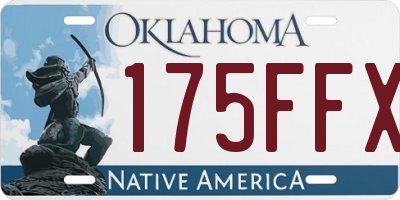 OK license plate 175FFX