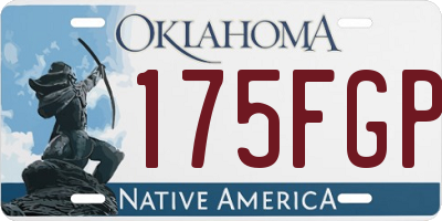 OK license plate 175FGP