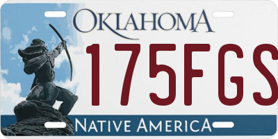OK license plate 175FGS