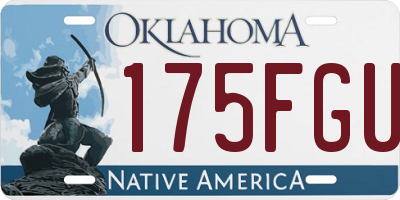 OK license plate 175FGU