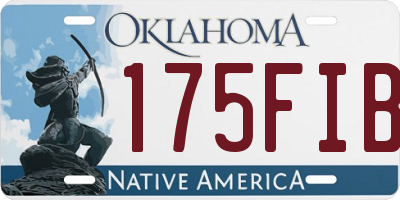 OK license plate 175FIB