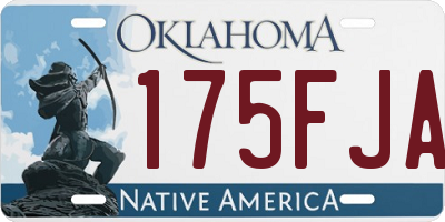 OK license plate 175FJA