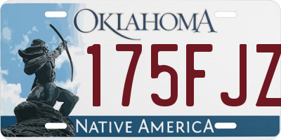 OK license plate 175FJZ