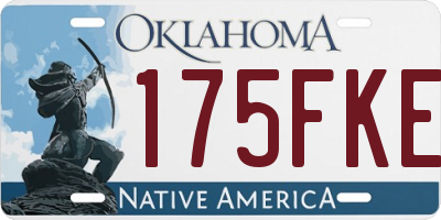 OK license plate 175FKE