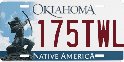 OK license plate 175TWL
