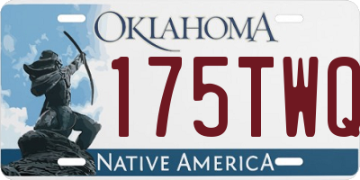 OK license plate 175TWQ