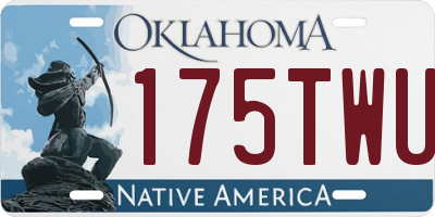 OK license plate 175TWU