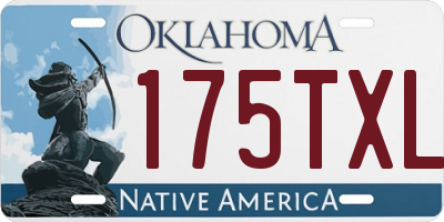 OK license plate 175TXL