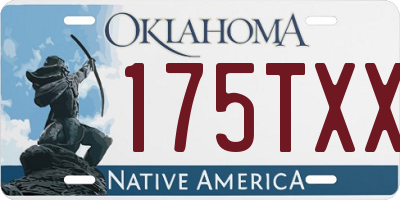 OK license plate 175TXX