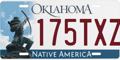 OK license plate 175TXZ