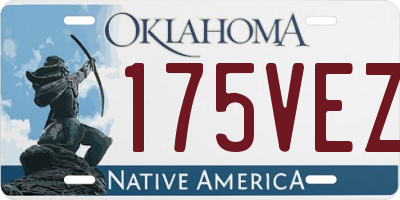 OK license plate 175VEZ