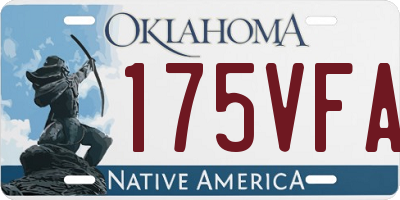 OK license plate 175VFA