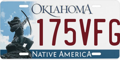 OK license plate 175VFG